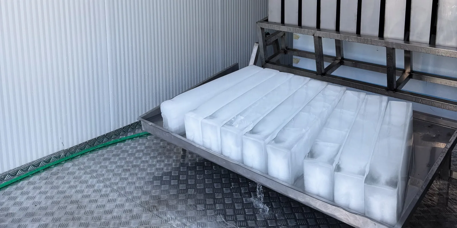 EFE Ice Systems block ice machine and ice blocks