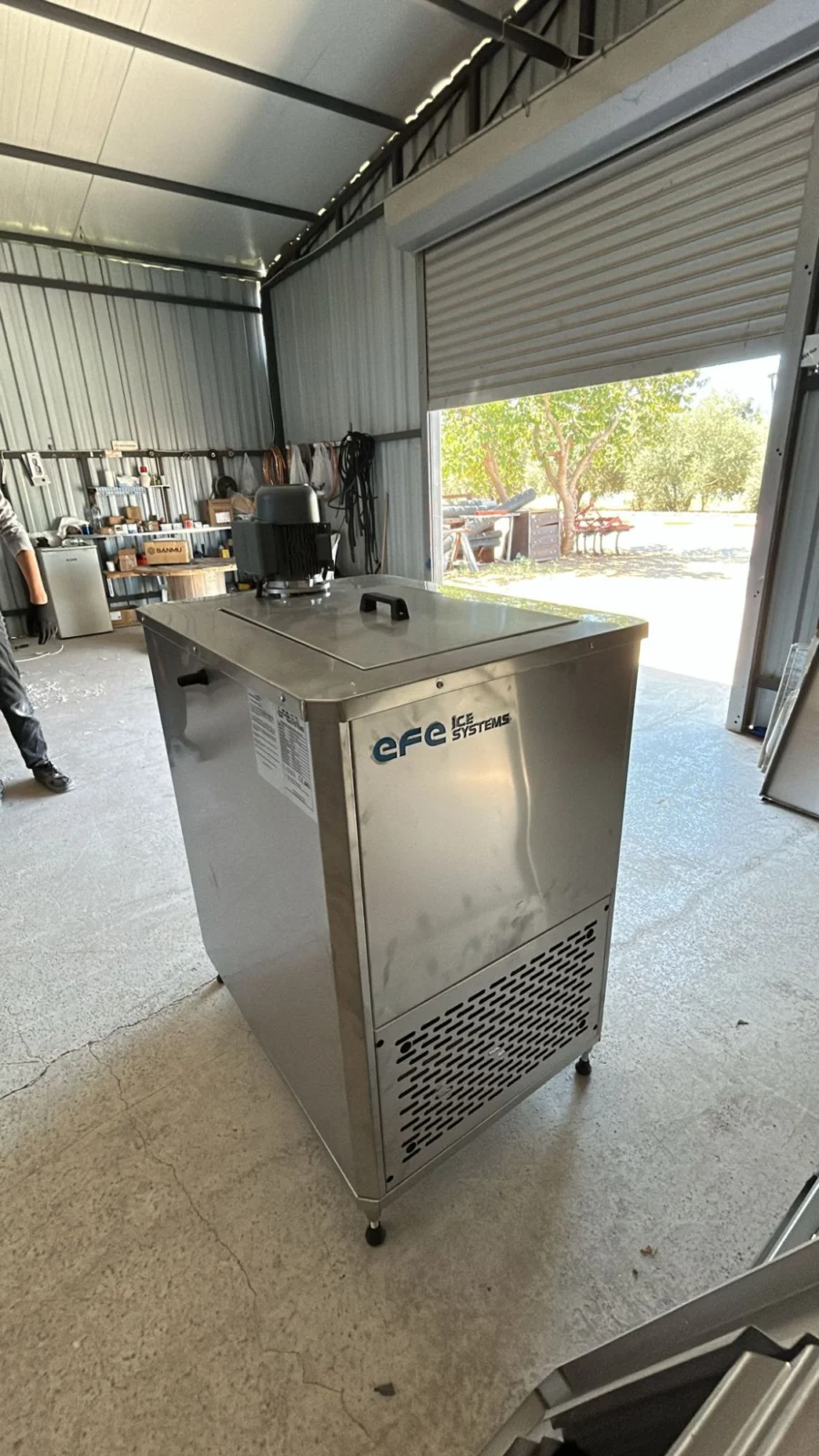EFE Ice Systems ice machine before shipment to Adil Gıda, Northern Cyprus